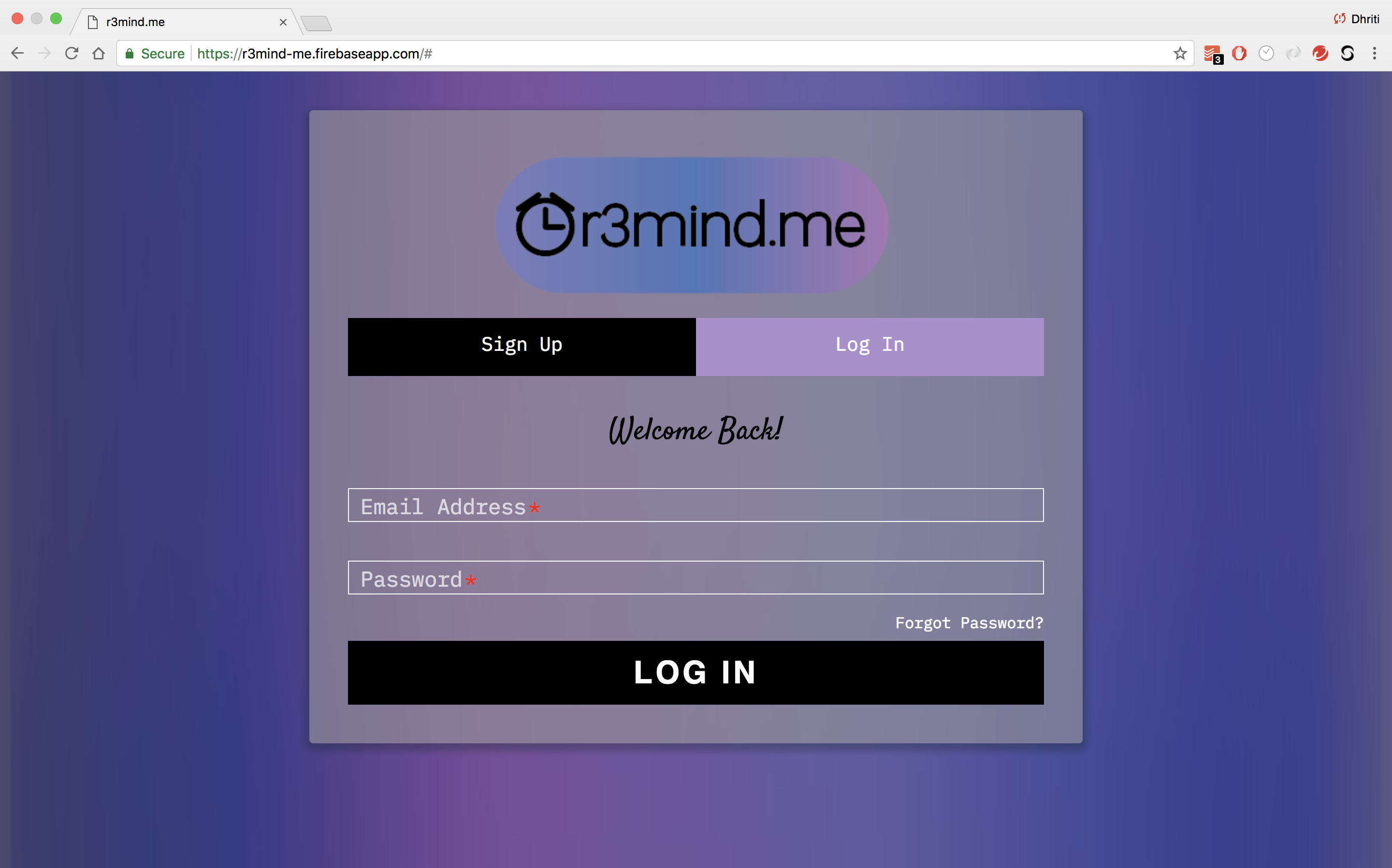 Login Screen